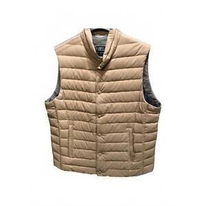NEW FEDELI men's kyle quilted vest in beige